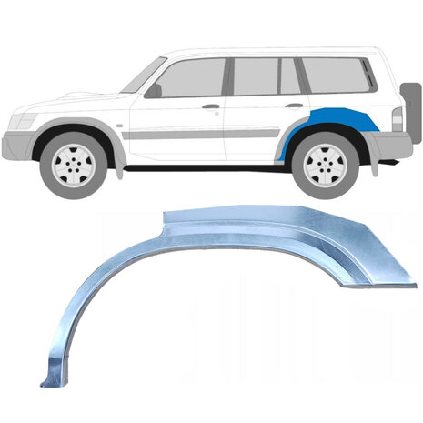 Links Reparaturblech f&uuml;r Heckfl&uuml;gel Nissan Patrol