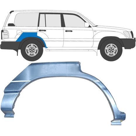 Rechts Reparaturblech f&uuml;r Heckfl&uuml;gel Toyota Land Cruiser 96-07