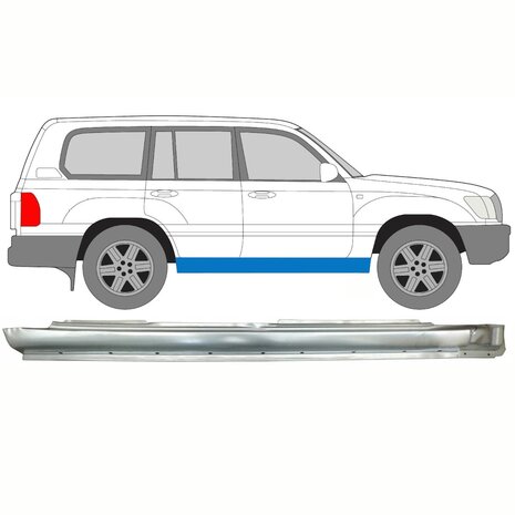 Rechts Reparaturblech f&uuml;r Schweller Toyota Land Cruiser 96-02