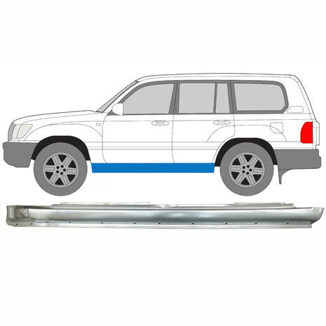 Links Reparaturblech f&uuml;r Schweller Toyota Land Cruiser 96-02