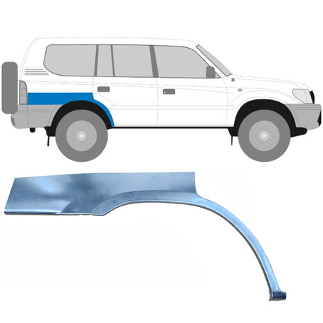 Rechts Reparaturblech f&uuml;r Heckfl&uuml;gel Toyota Land Cruiser 96-02
