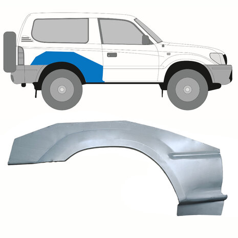 Rechts Reparaturblech f&uuml;r Heckfl&uuml;gel Toyota Land Cruiser 96-02