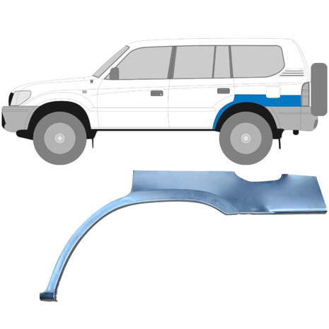 Links Reparaturblech f&uuml;r Heckfl&uuml;gel Toyota Land Cruiser 96-02