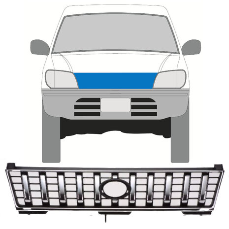 Grill Chrom Toyota Land Cruiser 96-02