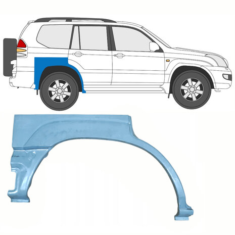 Droite Panneau de r&eacute;paration d&#039;aile arri&egrave;re Toyota Land Cruiser