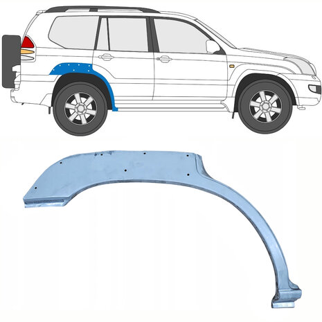 Droite Panneau de r&eacute;paration d&#039;aile arri&egrave;re avec trou Toyota Land Cruiser