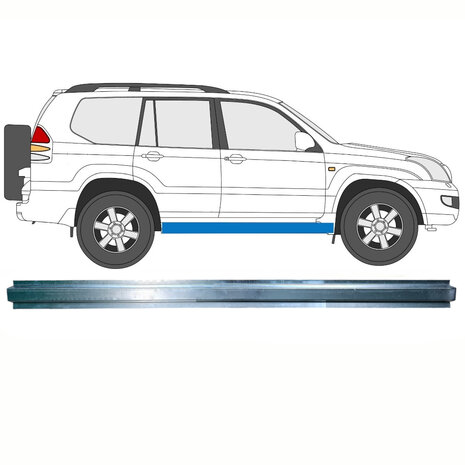 Reparaturblech f&uuml;r Innenschweller Toyota Land Cruiser