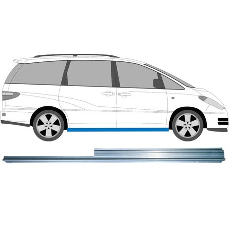 Rechts Schweller-Reparaturblech Toyota Previa