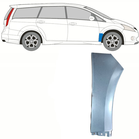 Rechts Reparaturblech f&uuml;r Frontkotfl&uuml;gel Mitsubishi Grandis