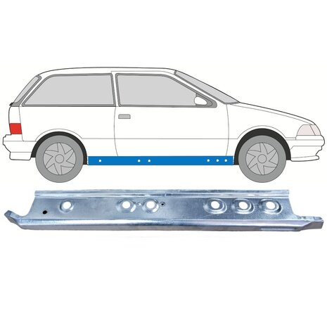 Rechts Reparaturblech f&uuml;r Innenschweller Suzuki Swift