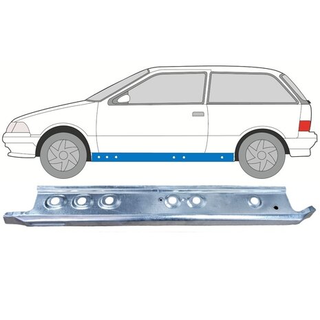 Links Reparaturblech f&uuml;r Innenschweller Suzuki Swift