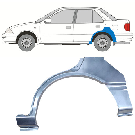 Links Reparaturblech Heckkotfl&uuml;gel Limousine Suzuki Swift