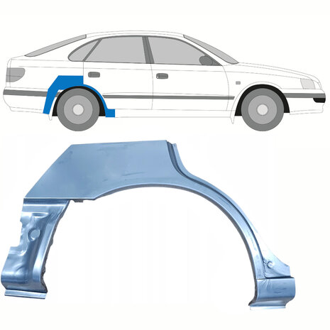 Rechts Reparaturblech f&uuml;r Heckfl&uuml;gel Toyota Carina