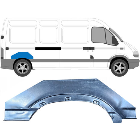 Droite Panneau de r&eacute;paration d&#039;aile arri&egrave;re Nissan Interstar Opel Movano Renault Master