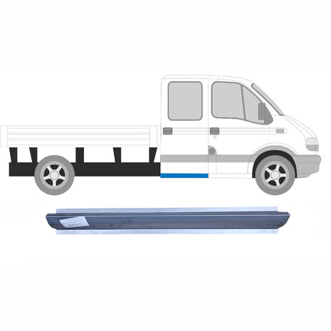 Reparaturblech f&uuml;r Heckschwelle Nissan Interstar Opel Movano Renault Master
