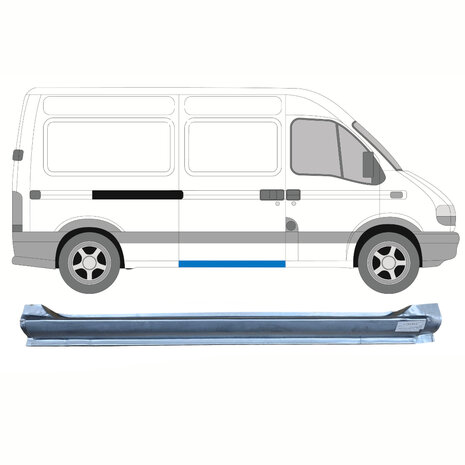 Droite Panneau de r&eacute;paration de seuil de porte coulissante Nissan Interstar Opel Movano Renault Master