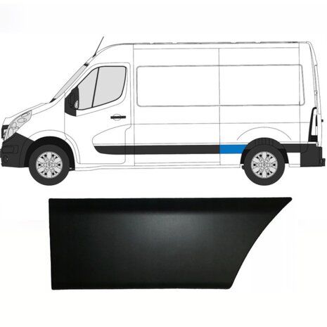Links Seitliche Verkleidung des Heckfl&uuml;gels Nissan Interstar Opel Movano Renault Master