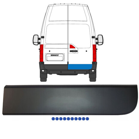 Rechts Seitenverkleidung der Hintert&uuml;r Nissan Interstar Opel Movano Renault Master