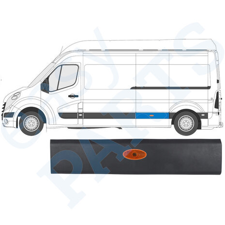 Links Seitenverkleidung mit Lampe Nissan Interstar Opel Movano Renault Master