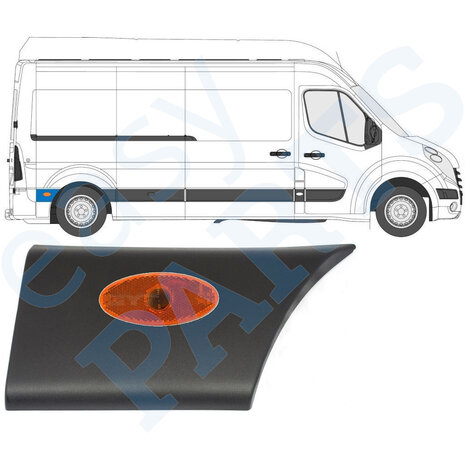 Rechts Seitliche Heckkotfl&uuml;gelverkleidung mit Lampe Nissan Interstar Opel Movano Renault Master