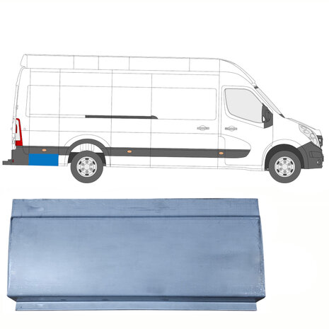 Droite Panneau de r&eacute;paration de la partie arri&egrave;re du garde-boue arri&egrave;re Nissan Interstar Opel Movano Renault Master