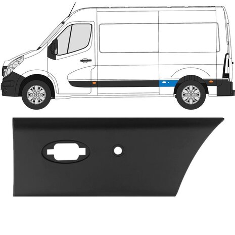 Links Seitenverkleidung mit PDC Nissan Interstar Opel Movano Renault Master