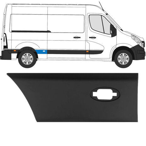 Rechts Seitliche Heckkotfl&uuml;gelverkleidung mit Lampe Nissan Interstar Opel Movano Renault Master