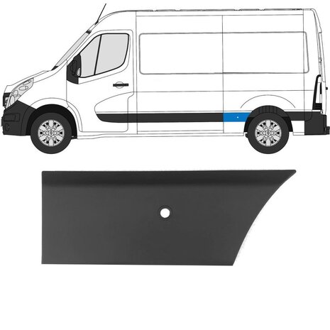 Links Seitenverkleidung mit PDC Nissan Interstar Opel Movano Renault Master