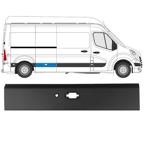 Rechts Seitenverkleidung mit PDC Nissan Interstar Opel Movano Renault Master