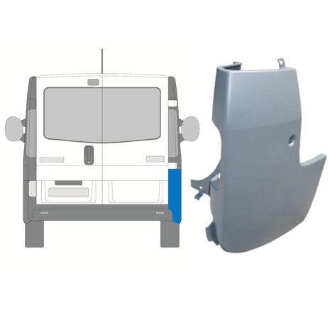 Rechts Sto&szlig;stangenecke hinten Nissan Primastar Opel Vivaro Renault Trafic