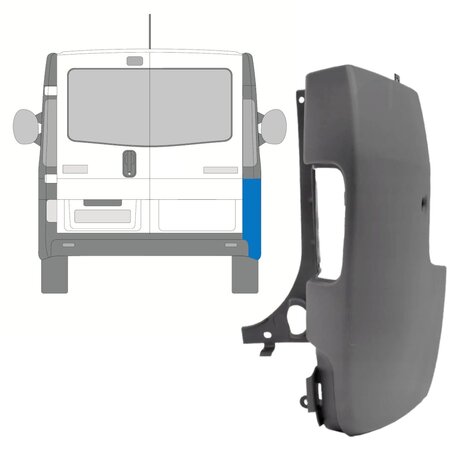 Rechts Sto&szlig;stangenecke hinten Nissan Primastar Opel Vivaro Renault Trafic