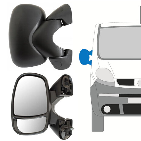 Rechts Elektrischer Au&szlig;enspiegel Nissan Primastar Opel Vivaro Renault Trafic