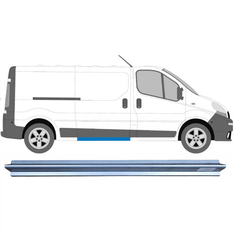 Reparaturblech f&uuml;r Schiebet&uuml;rschwelle Nissan Primastar Opel Vivaro Renault Trafic