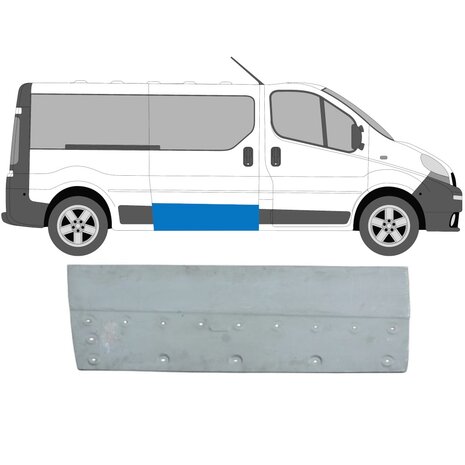 Rechts Reparaturblech f&uuml;r &auml;u&szlig;ere Schiebet&uuml;r Nissan Primastar Opel Vivaro Renault Trafic
