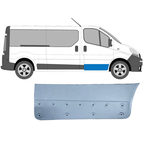Rechts Reparaturblech f&uuml;r Vordert&uuml;r Nissan Primastar Opel Vivaro Renault Trafic
