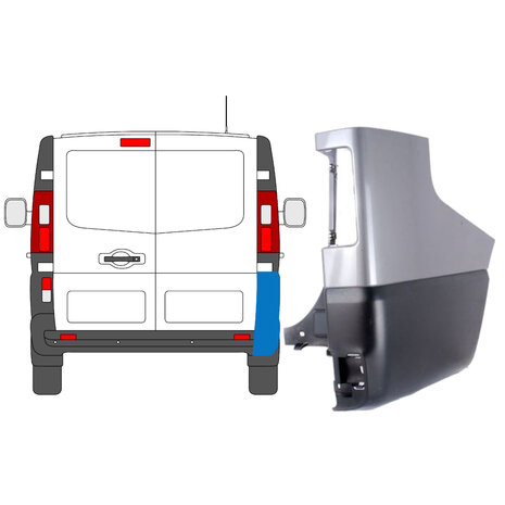 Rechts Sto&szlig;stangenecke hinten Nissan NV 300 Opel Vivaro Renault Trafic Fiat Talento