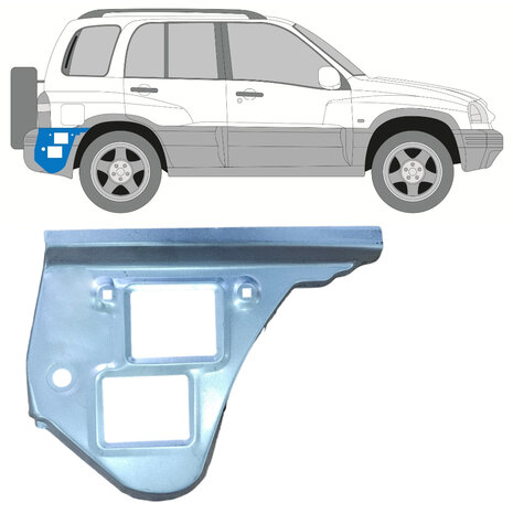 Rechts Reparaturblech f&uuml;r Heckfl&uuml;gel Suzuki Grand Vitara