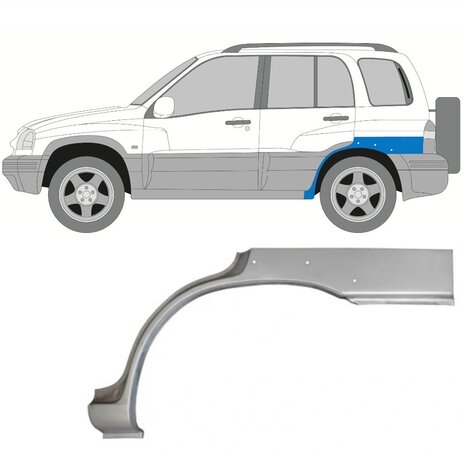 Links Reparaturblech f&uuml;r Heckfl&uuml;gel Suzuki Grand Vitara