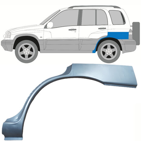 Links Reparaturblech f&uuml;r Heckfl&uuml;gel Suzuki Grand Vitara