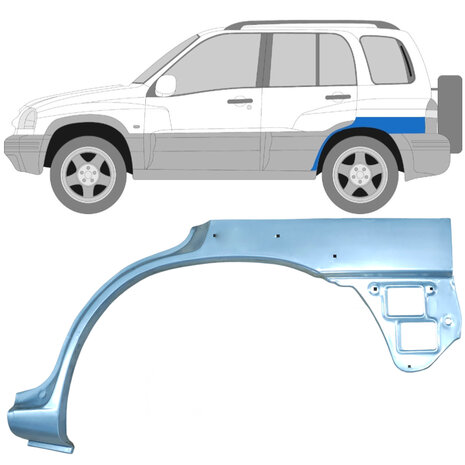 Links Heckkotfl&uuml;gel Reparaturblech mit Loch Suzuki&nbsp;Grand Vitara