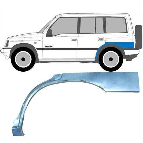 Links Reparaturblech f&uuml;r Heckfl&uuml;gel Suzuki Vitara