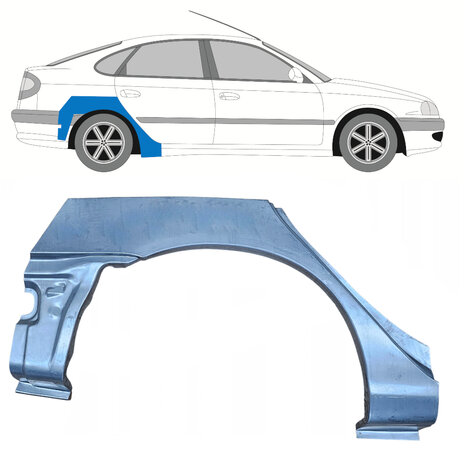 Rechts Reparaturblech f&uuml;r Heckfl&uuml;gel Toyota Avensis