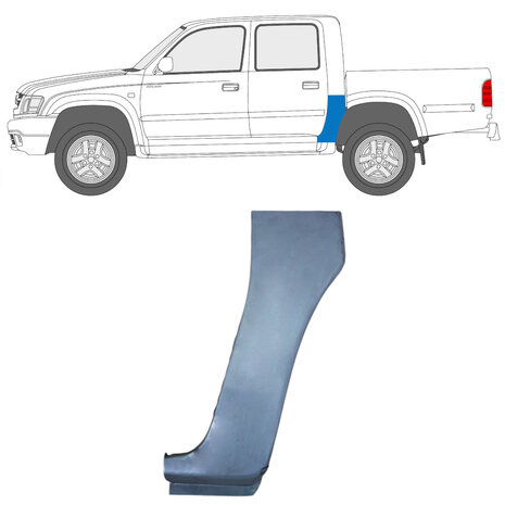 Links Reparaturblech f&uuml;r hintere Ecke, Doppelkabine Toyota Hilux