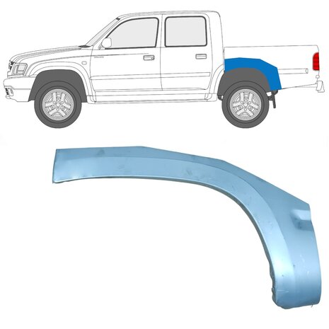 Links Reparaturblech f&uuml;r Heckfl&uuml;gel Toyota Hilux