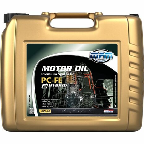 Motor&ouml;l 0W20 Premium Synthetic PC-FE &ndash; 20 Liter MPM Oil