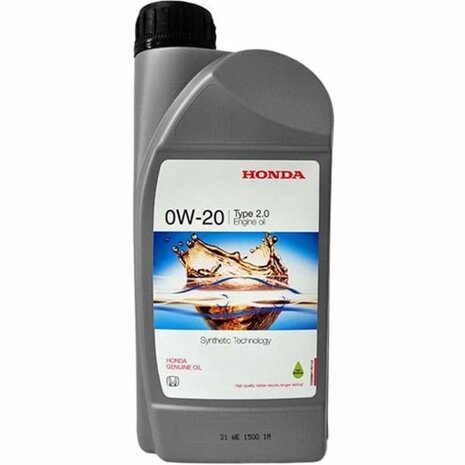 Huile moteur 0W20 Type 2.0 enti&egrave;rement synth&eacute;tique - 1 litre Genuine Honda