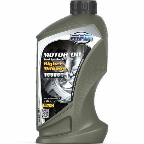 Motorolie 10W40 Semi Synthetic Higher Mileage - 1 Liter MPM Oil