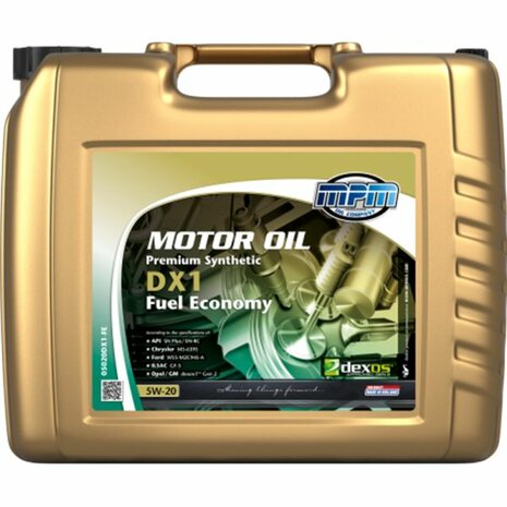 Huile moteur 5W20 Premium Synth&eacute;tique &eacute;conomie de carburant - 20 Litres MPM Oil