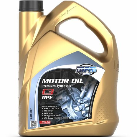 Motor&ouml;l 5W30 Premium Synthetic C3 DPF &ndash; 5 Liter MPM Oil