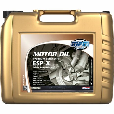 Huile moteur 5W30 Premium Synth&eacute;tique ESP-X - 20 Litres MPM Oil